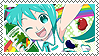 [ID: a stamp with hatsune miku on it that says "hatsune miku" in the bottom left corner. end ID]